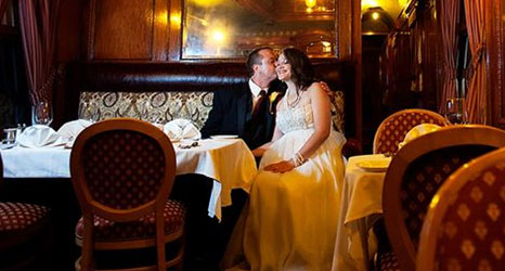 Wedding Couple - Cafe Lafayette Dinner Train - North Woodstock, NH