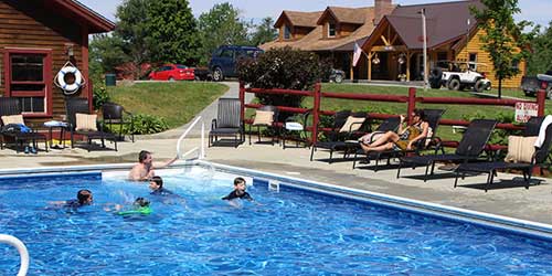 Pool Sterling Ridge Log Cabin Resort Jeffersonville Vermont