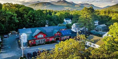 Aerial View - Woodstock Inn, Station & Brewery - North Woodstock, NH