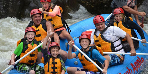 Family Rafting 500x250 - Crab Apple Whitewater - Charlemont, MA