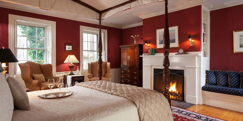Room #5 with Fireplace 500x250 - Harbor Light Inn - Marblehead, MA