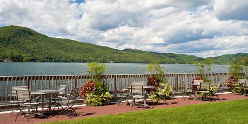 Lakeside Patio - Lake Morey Resort - Fairlee, VT