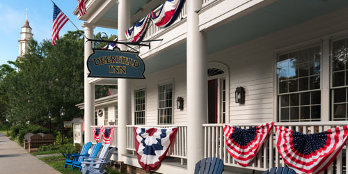 Exterior Porch View 500x250 - Deerfield Inn - Deerfield, MA