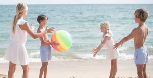 Kids on Beach - Winnetu Oceanside Resort - Edgartown, MA