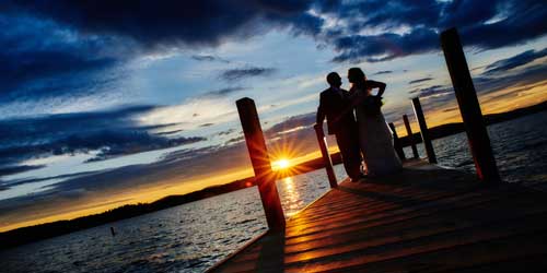 Sunset Romance on the Dock - Margate Resort on Winnipesaukee - Laconia, NH