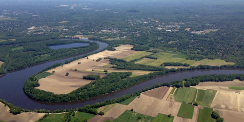 Meadows & CT River Aerial View - Historic Wethersfield, CT