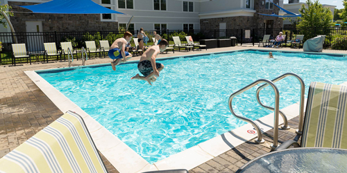 Jumping in the Pool - Atlantic Oceanside Hotel & Event Center - Bar Harbor, ME