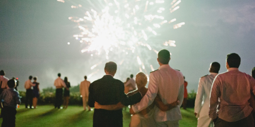Wedding Fireworks - Ocean House Resort - Watch Hill, RI - Photo Credit Leila Brewster Photography