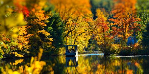 Autumn Boat River - Old Sturbridge Village - Sturbridge, MA