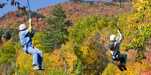 Fall Foliage in New England - Alpine Adventures Zip Line in New Hampshire