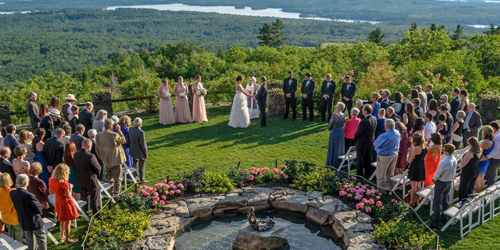 Outdoor Wedding Ceremony - Castle in the Clouds - Moultonborough, NH - Photo Credit Rick Bouthiette