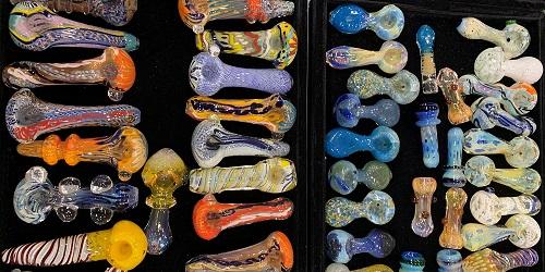 Cannabis Gifts - Pipe Collection on Display