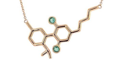 Cannabis Gifts - THC Molecule Necklace by High Point Jewelry