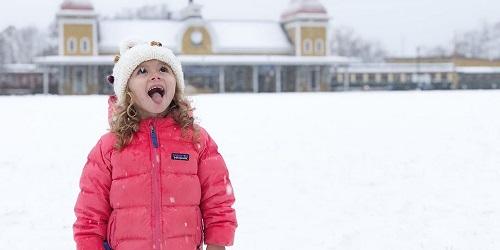 Snowflake Catching Kid - Conway Scenic Railroad - North Conway, NH