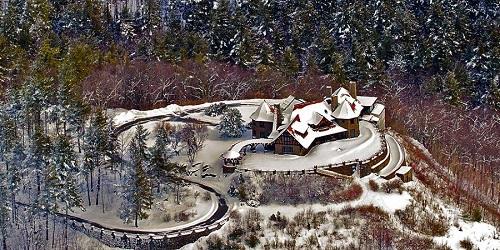Winter Aerial View - Castle in the Clouds - Moultonborough, NH