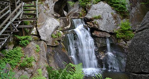 Falls Close-up - Lost River Gorge & Boulder Caves - North Woodstock, NH