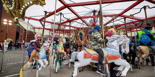 Carousel at Lowell Winterfest - Greater Merrimack Valley MA - Photo Credit Marte Media