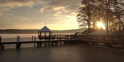 Winter Pier View at Mill Falls at the Lake in Meredith, NH - Lakes Region Tourism Association