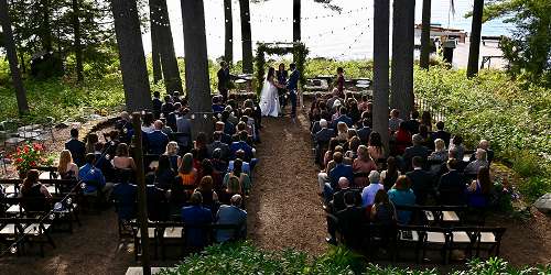 Wedding Ceremony - Migis Lodge on Sebago Lake - South Casco, ME