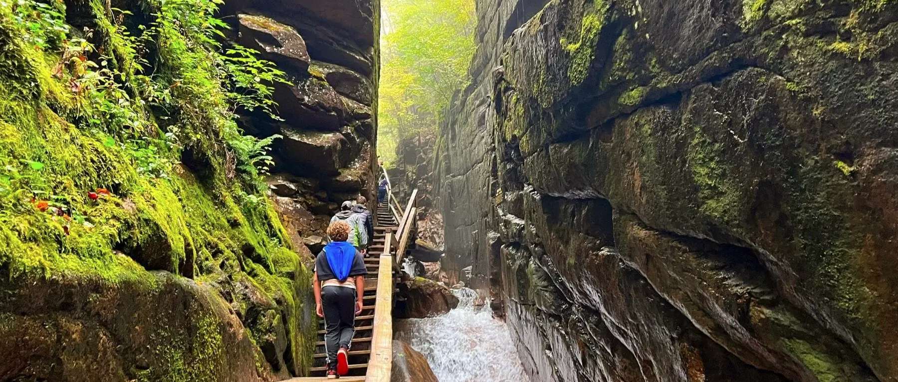 Flume Gorge at Franconia Notch State Park in New Hampshire