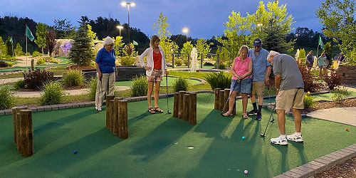 Older Mini Golf Group at Chucksters Family Fun Park - Chichester & Hooksett, NH