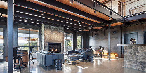 Fireplace Lounge - Kingdom of the Hawk Vineyard - North Stonington, CT
