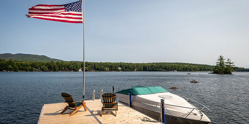 Lakeside Dock Chairs - Lakes Region NH Tourism Association