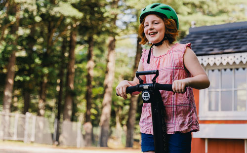 Girl on Segway at Clark's Bears - Lincoln, NH