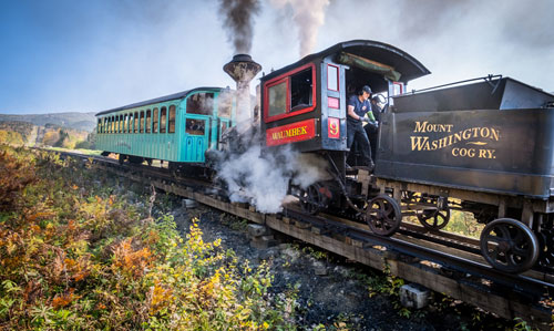 Fall View of the Mt. Washington Cog Railway - Bretton Woods, NH