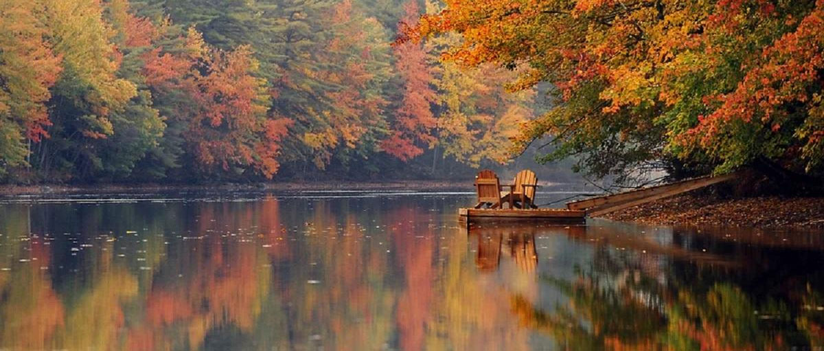 Fall Adirondack Chairs Near Portland Maine - VisitNewEngland